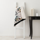 Schwarz und Grau 8 - klassische Monogramm Sherpadecke (Beispiel)