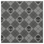 Schwarz und Grau Alien Argyle-Muster Stoff (Muster)