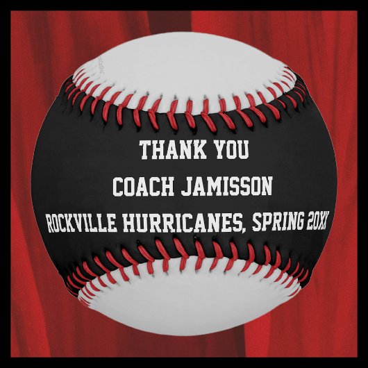 Schwarz und Grau Baseball, Danke Coach, einfach Baseball