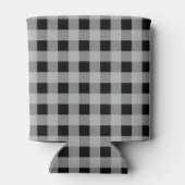 Schwarz und Grau Buffalo Kariert Dosenkühler (Rückseite)