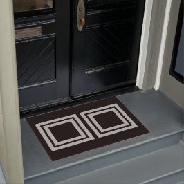 Schwarz und Grau einfache Art Doormat Fußmatte