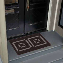Schwarz und Grau einfache Art Doormat Fußmatte