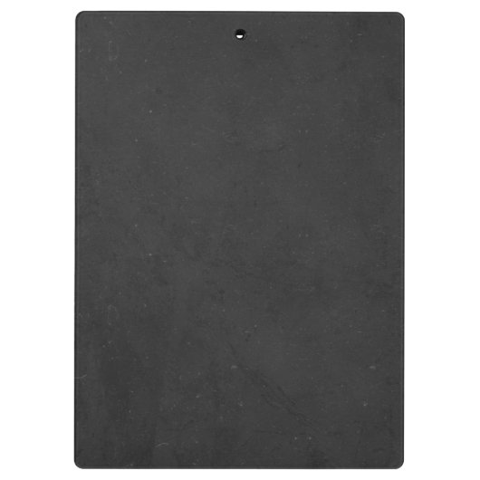 Schwarz und Grau Elegante Blume Personalisiert Klemmbrett (Rückseite)