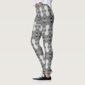 Schwarz und Grau Gemustert Leggings (Links)