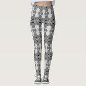 Schwarz und Grau Gemustert Leggings (Vorderseite)