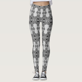 Schwarz und Grau Gemustert Leggings