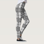 Schwarz und Grau Gemustert Leggings (Rechts)