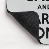 Schwarz und Grau halten Sie sich ruhig und tragen  Mousepad (Ecke)