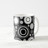 Schwarz und Grau Kaffeetasse (VorderseiteRechts)