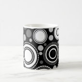 Schwarz und Grau Kaffeetasse (Mittel)