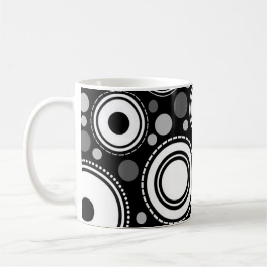 Schwarz und Grau Kaffeetasse (Links)