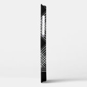 Schwarz und Grau Kariert Case-Mate iPhone Hülle (Rückseite / Links)