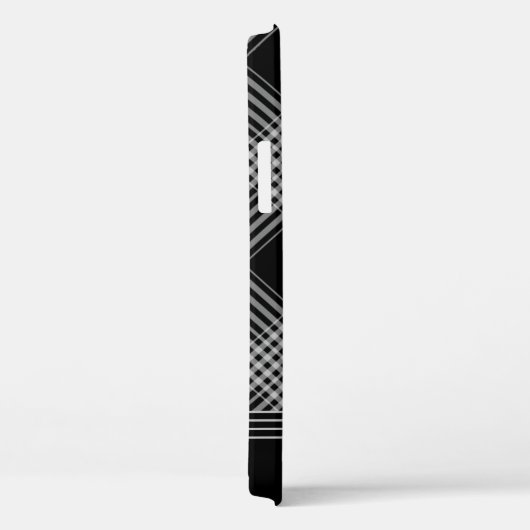 Schwarz und Grau Kariert Case-Mate iPhone Hülle (Rückseite / Rechts)