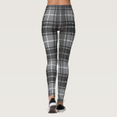 Schwarz und Grau Kariert Leggings (Rückseite)