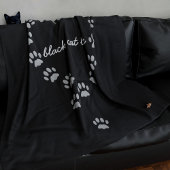 Schwarz und Grau Katzenpaw Herz Custom Fleece Blan