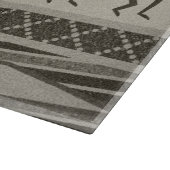 Schwarz und Grau Kokopelli Aztec Muster Schneidebrett (Ecke)