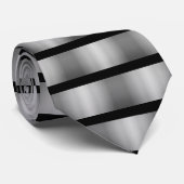 Schwarz und Grau Krawatte (Gerollt)