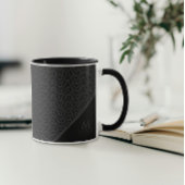 Schwarz und Grau Moderne geometrische, gewellte Li Tasse