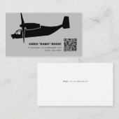 Schwarz und Grau Moderne Osprey Visitenkarte (Vorne/Hinten)