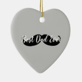 Schwarz und Grau Mustache Keramik Ornament (Rechts)