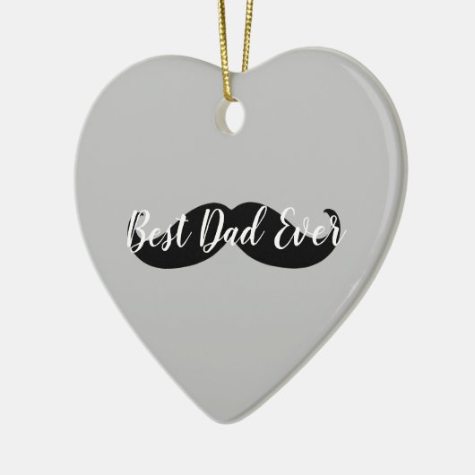 Schwarz und Grau Mustache Keramik Ornament (Links)