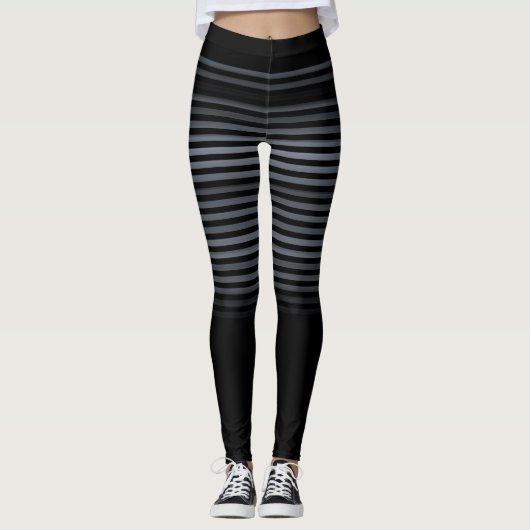 Schwarz und Grau oder benutzerdefinierte Farbe ges Leggings (Vorderseite)
