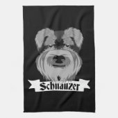 Schwarz und Grau Schnauzer Handtuch (Vertikal)