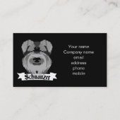 Schwarz und Grau Schnauzer Visitenkarte (Rückseite)