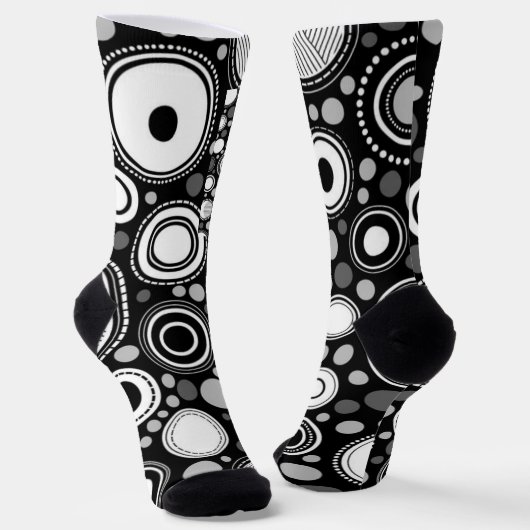 Schwarz und Grau Socken (Gewinkelt)