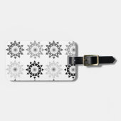 Schwarz und Grau sonnt Gepäckanhänger (Vorderseite horizontal)