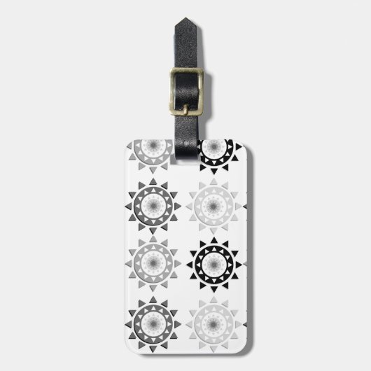 Schwarz und Grau sonnt Gepäckanhänger (Vorderseite vertikal)