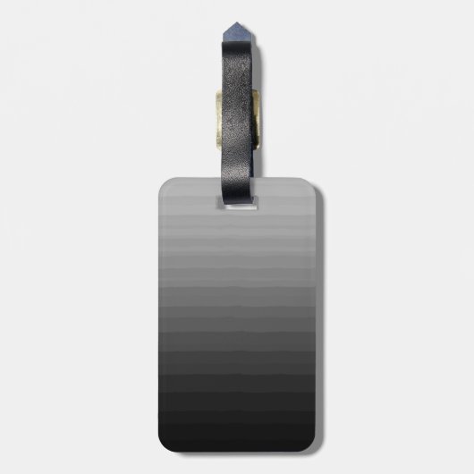 Schwarz und Grau sonnt Gepäckanhänger (Rückseite vertikal)