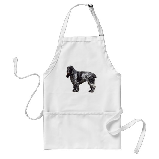 Schwarz und Grau Spaniel Schürze (Vorne)