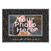 Schwarz und Grau Swirl Elegantes Foto mit Text (Vorne)