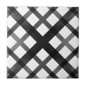 Schwarz und Grau verblassen Ombre Crisscross X Mus Fliese (Vorderseite)