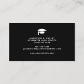 Schwarz und Grau Visitenkarte (Rückseite)