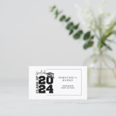 Schwarz und Grau Visitenkarte (Stehend Vorderseite)