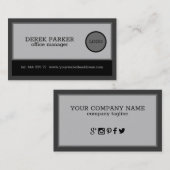 Schwarz und Grau Visitenkarte (Vorne/Hinten)