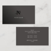 Schwarz und Grau Visitenkarte (Vorne/Hinten)