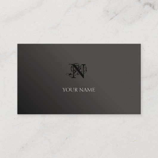 Schwarz und Grau Visitenkarte (Vorderseite)