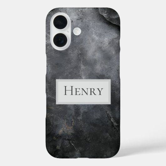 Schwarz- und Graustein Case-Mate iPhone Hülle (Rückseite)