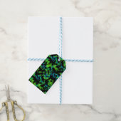 Schwarz und grün abstrakt geschenkanhänger (Mit Garn)