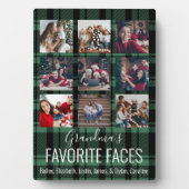 Schwarz und Grün Buffalo Kariert Personalisiert 9  Fotoplatte (Vorderseite)