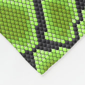 Schwarz und Grün Fleecedecke (Ecke)