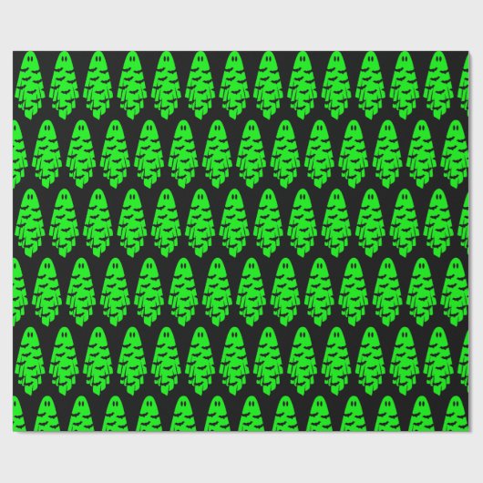 Schwarz und Grün Geschenkpapier (Flach)