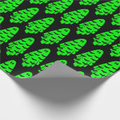 Schwarz und Grün Geschenkpapier (Ecke)