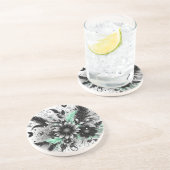 Schwarz und Grün Getränkeuntersetzer (Seite)