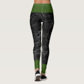 Schwarz und Grün Leggings (Rückseite)