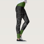 Schwarz und Grün Leggings (Rechts)
