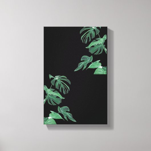Schwarz und Grün Leinwanddruck (Vorderseite)